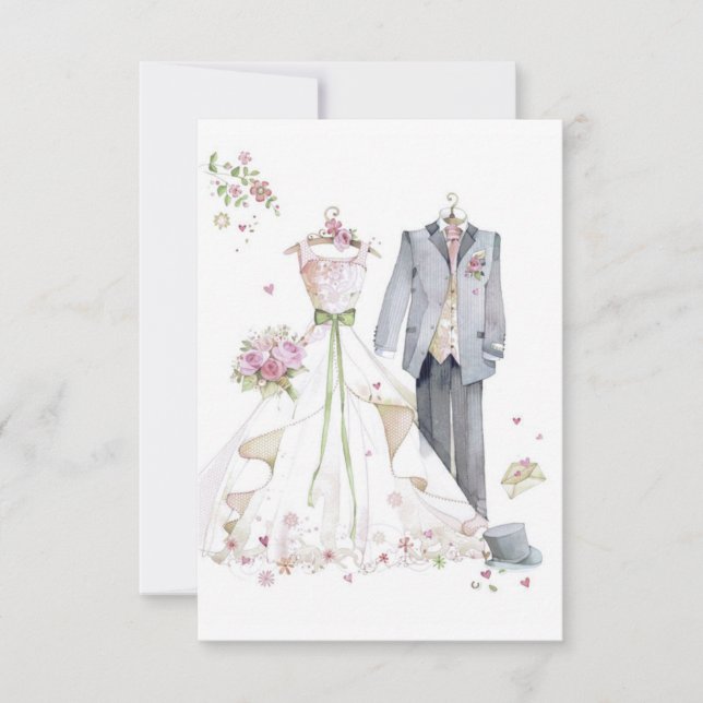 vintage wedding invitation card (Front)