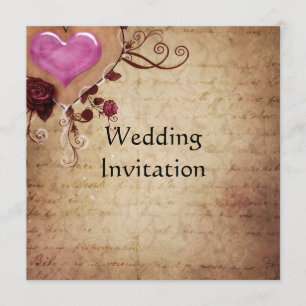Vintage Wedding Invitation Card