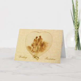 Vintage Wedding Invitation Card