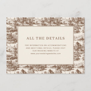 Vintage Wedding Invitation Detail Card