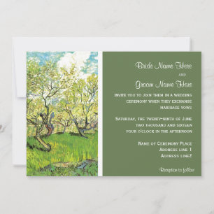 Vintage wedding invitation, Orchard in Blossom Invitation