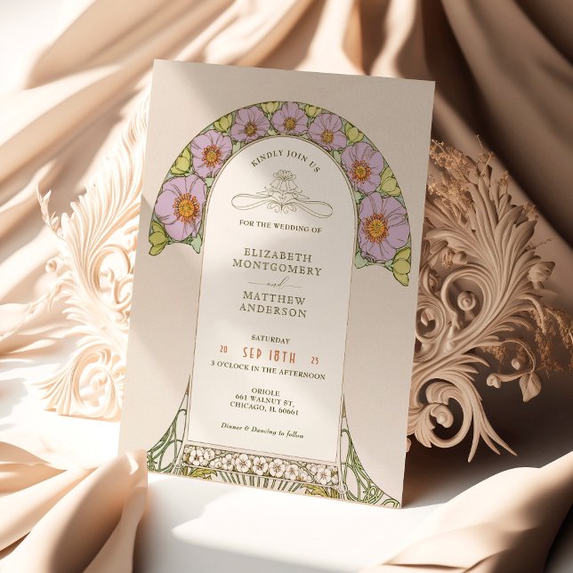 Vintage Wedding Invitations Art Nouveau by Mucha (Creator Uploaded)