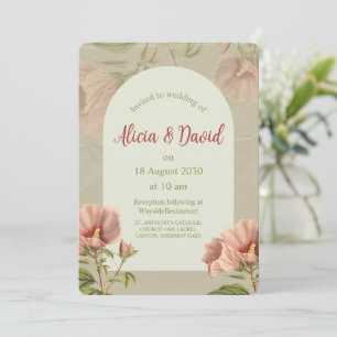 Vintage Wedding Invitations with Butterfly