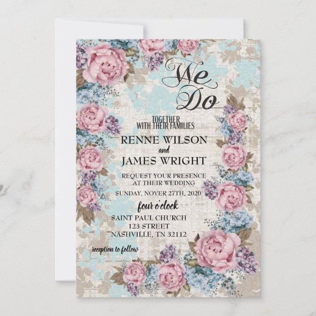 VINTAGE WEDDING INVITE (Front)