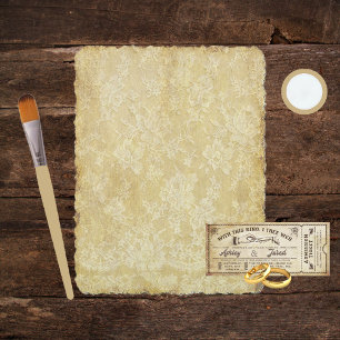 Vintage Wedding Lace Scrapbook Paper