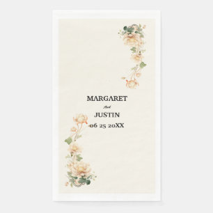 Vintage Wedding Lotus Flower Napkin