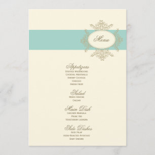 {vintage} wedding menu