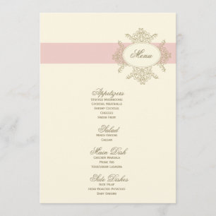 {vintage} wedding menu
