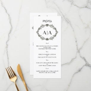 Vintage WEDDING MENU. Menu