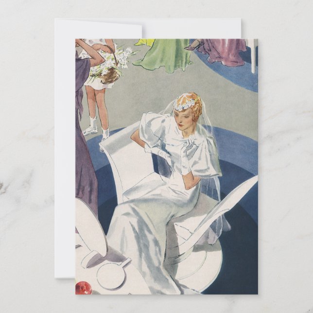 Vintage Wedding, Mid Century Modern Art Deco Bride (Front)