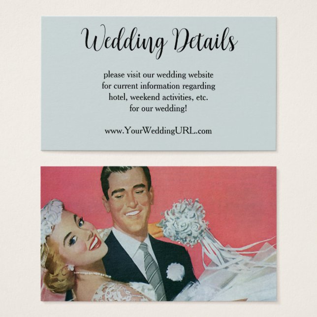 Vintage Wedding Newlyweds, Bride & Groom (Front & Back)