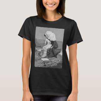 Vintage Wedding, Newlyweds by the Beach T-Shirt