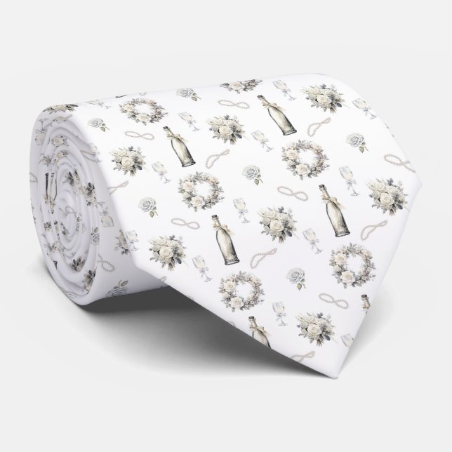 Vintage Wedding Pattern - Neck Tie (Rolled)