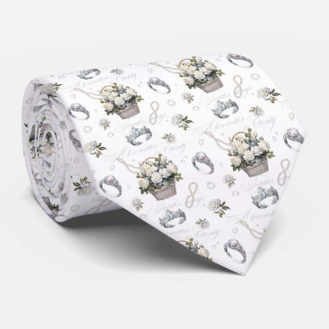 Vintage Wedding Pattern - Neck Tie (Rolled)