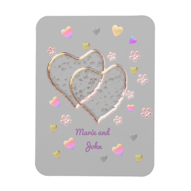 Vintage Wedding ,personalised Magnet (Vertical)