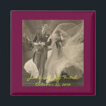 vintage-wedding-photo magnet<br><div class="desc">Great for Save the Date notices,  bridal and/or wedding favours!</div>