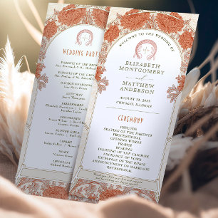 Vintage Wedding Program Art Nouveau by Mucha Programme