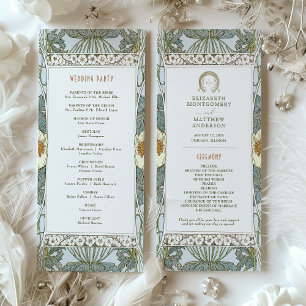 Vintage Wedding Program Art Nouveau by Mucha Programme