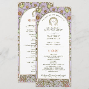 Vintage Wedding Program Art Nouveau by Mucha Programme