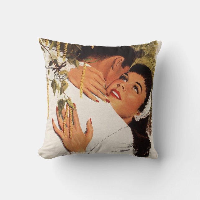 Vintage Wedding Proposal, Love and Romance Cushion (Front)
