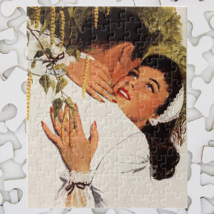 Vintage Wedding Proposal, Love and Romance Jigsaw Puzzle
