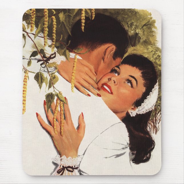Vintage Wedding Proposal, Love and Romance Mouse Pad (Front)