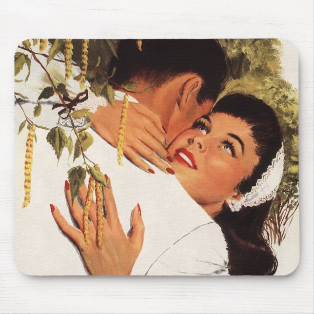 Vintage Wedding Proposal, Love and Romance Mouse Pad (Front)