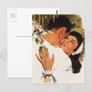 Vintage Wedding Proposal, Love and Romance Postcard