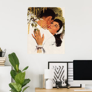 Vintage Wedding Proposal, Love and Romance Poster