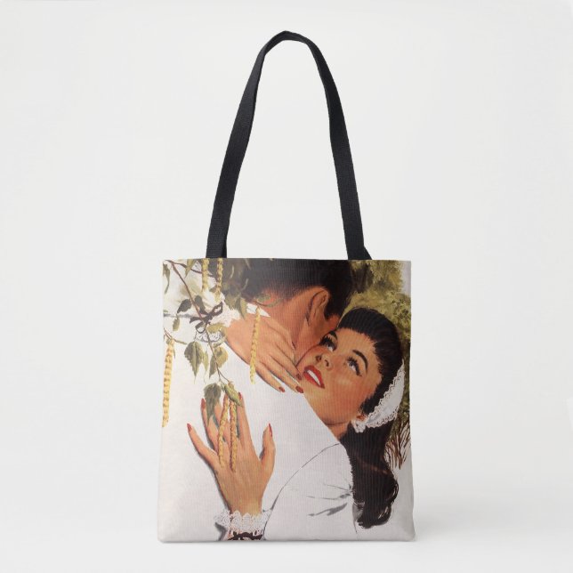 Vintage Wedding Proposal, Love and Romance Tote Bag (Front)