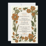Vintage Wedding retro floral Invitation<br><div class="desc">Vintage Wedding retro floral Invitation</div>