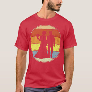 Vintage Wedding Retro Wedding Bride Groom Cuet Eve T-Shirt