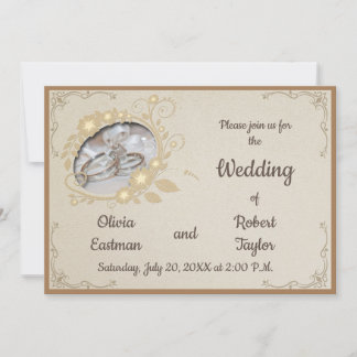 Vintage wedding rings save the date