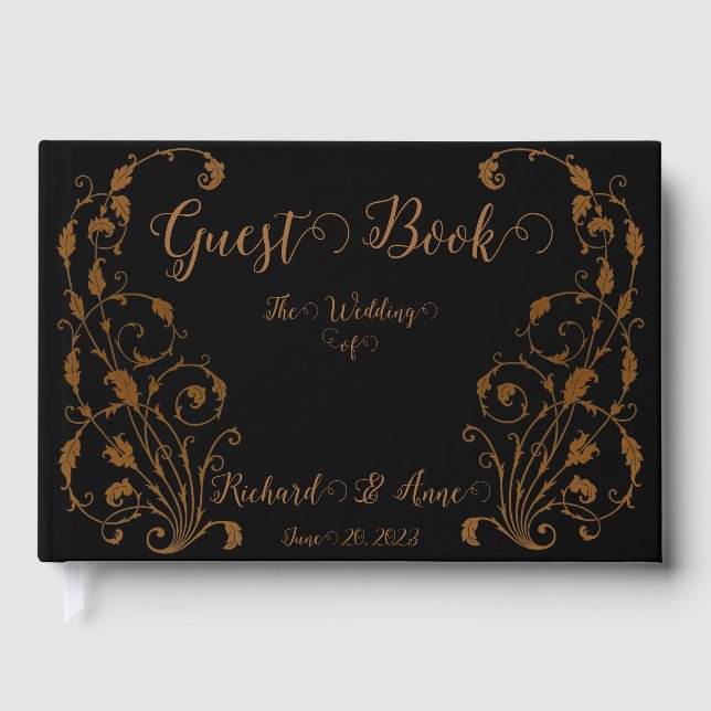 Vintage Wedding Romantic Steampunk Fairytale Guest Book (Front)