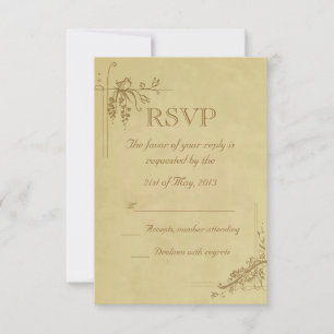 Vintage Wedding RSVP Card