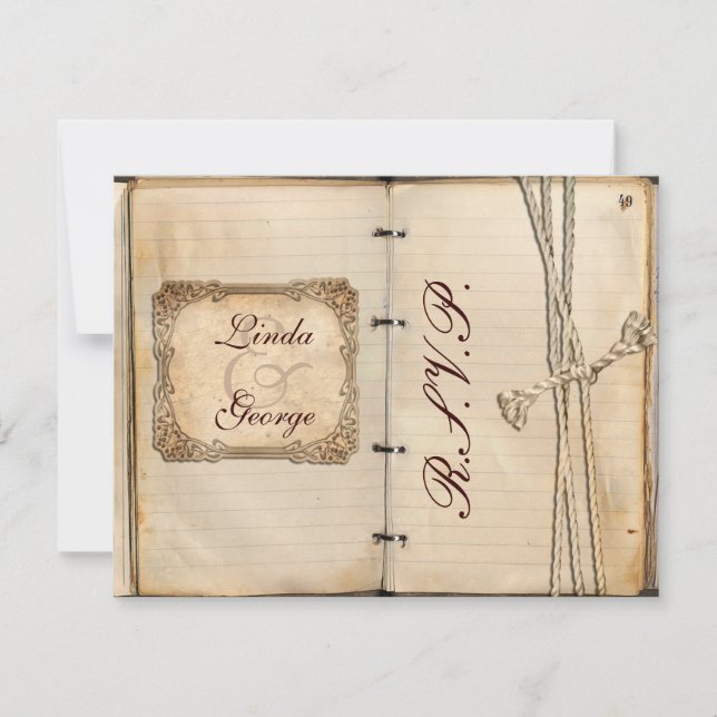 vintage wedding rsvp cards (Front)