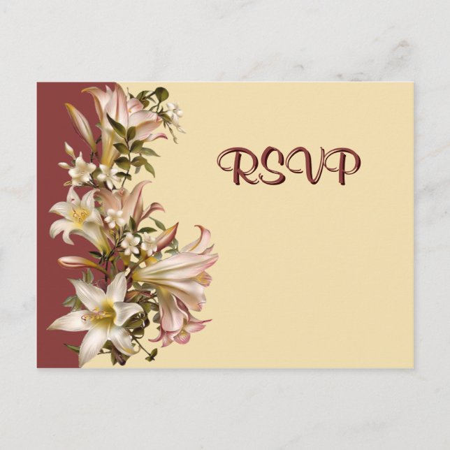 Vintage Wedding RSVP Postcard (Front)
