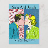 Vintage Wedding Save the Date, Pop art 50's