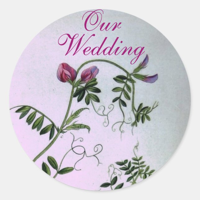 Vintage Wedding Sticker (Front)