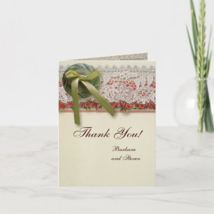 Vintage Wedding Thank You Cards Boho Lace