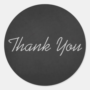 Vintage wedding thank you classic round sticker