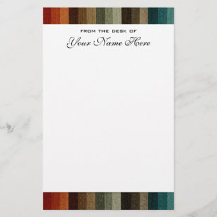 Vintage Wedding, Warm Autumn Stripes Pattern Stationery