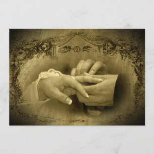 Vintage Wedding... With this Ring I thee Wed Invitation