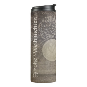 Vintage-Weihnachtsmotiv mit Keksen und Kaffee Thermal Tumbler