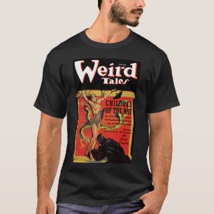 Vintage Weird Tales Magazine Man and Woman Face Fi T-Shirt
