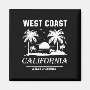 Vintage west coast california beach summer graphic magnet