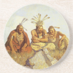 Vintage West, Guardians War or Peace by NC Wyeth Coaster