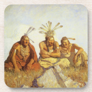 Vintage West, Guardians War or Peace by NC Wyeth Coaster