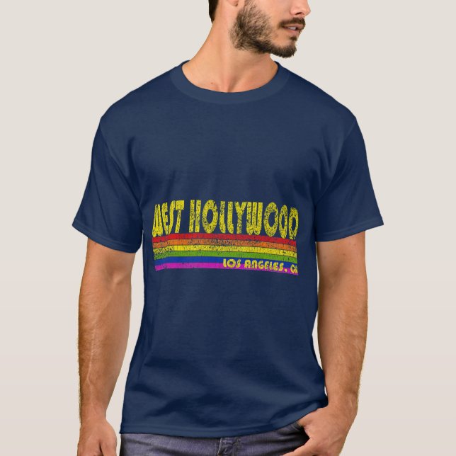 Vintage West Hollywood CA Gay Pride T-Shirt (Front)
