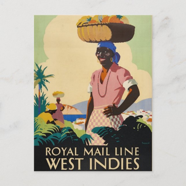 Vintage West Indies Travel Postcard (Front)